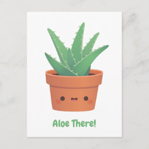 Cartão Postal Aloe There, Saudação da Planta Aloe Vera