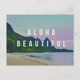 Cartão Postal Aloha Bela, Haena Postcard Havaí