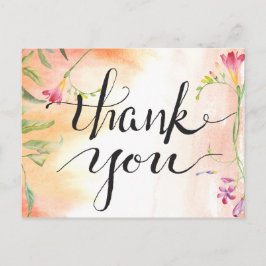 Cartão Postal Aloha Boho Wedesia Freesia Obrigado