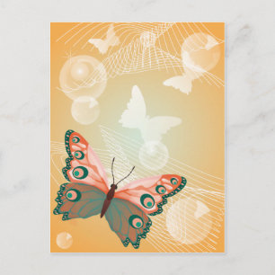 Cartão Postal Aloha Borboleta Havaiana Casamento Amor Arte Desti