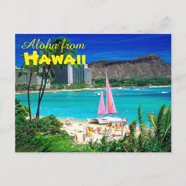 Cartão Postal Aloha de Havaí (Frente)