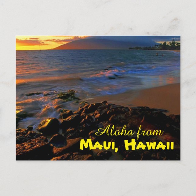Cartão Postal Aloha de Maui (Frente)