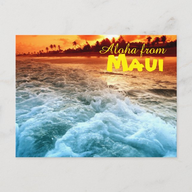 Cartão Postal Aloha de Maui (Frente)