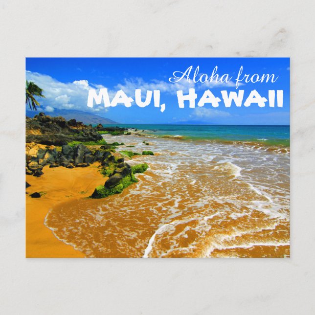 Cartão Postal Aloha de Maui Hawaii (Frente)