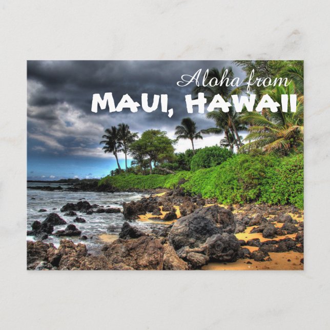 Cartão Postal Aloha de Maui Hawaii (Frente)