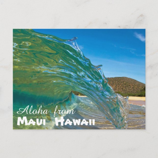 Cartão Postal Aloha de Maui Hawaii (Frente)