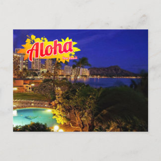 Cartão Postal Aloha do cartão-postal do Havaí