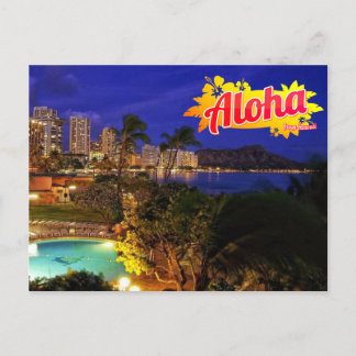 Cartão Postal Aloha do cartão-postal do Havaí