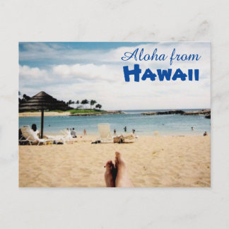 Cartão Postal Aloha do cartão-postal do Havaí
