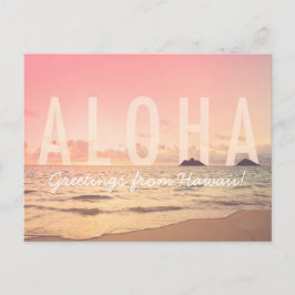 Cartão Postal Aloha do cartão-postal do Havaí