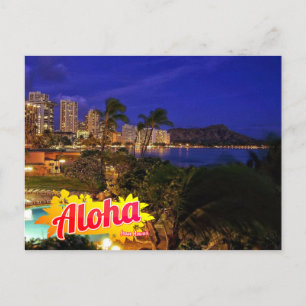 Cartão Postal Aloha do cartão-postal do Havaí