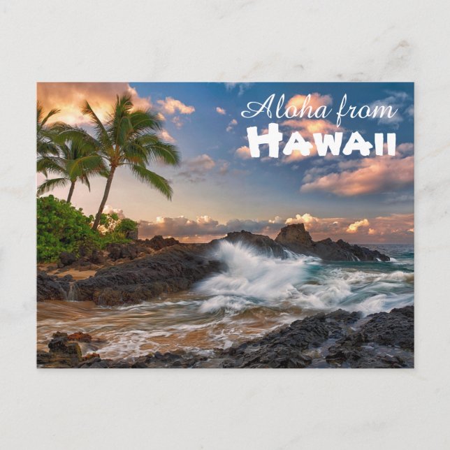 Cartão Postal Aloha do Havaí (Frente)