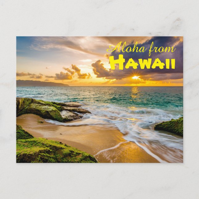Cartão Postal Aloha do Havaí (Frente)