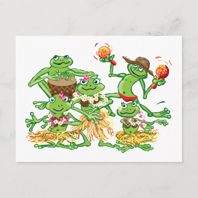 Cartão Postal Aloha - Festa Hula (Frente)