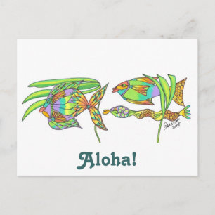 Cartão Postal Aloha Fish