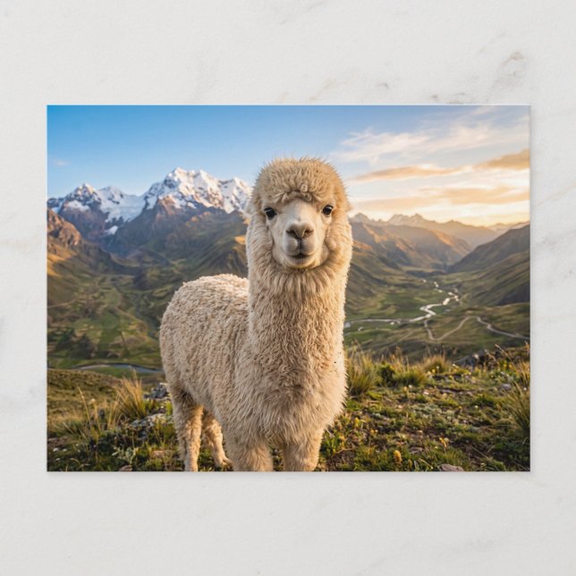 Cartão Postal alpaca  (Frente)