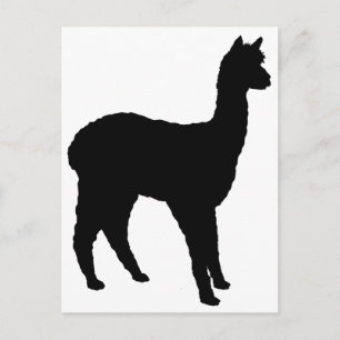 Cartão Postal Alpaca Silhouette