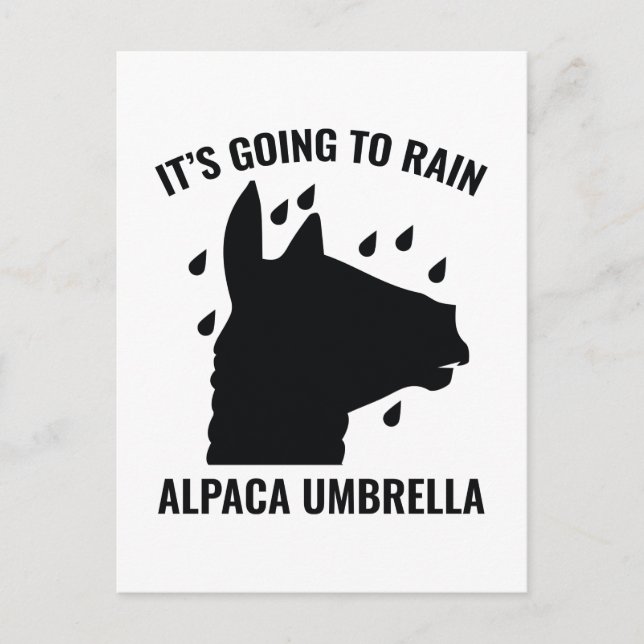 Cartão Postal Alpaca Umbrella (Frente)