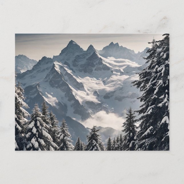 Cartão Postal Alpes Suíços (Frente)