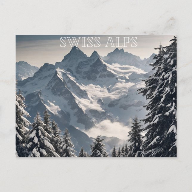 Cartão Postal Alpes suíços (1) (Frente)