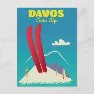 Cartão Postal Alpes suíços de Davos