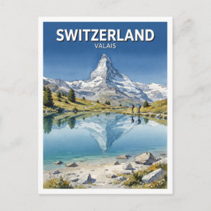 Cartão Postal Alpes Suíços, Trilha dos Cinco Lagos Zermatt Suíça