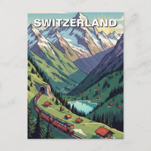 Cartão Postal Alpes Suíços Viagem Suíça