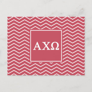 Cartão Postal Alpha Chi Omega Chevron Pattern