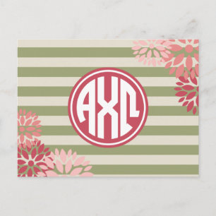 Cartão Postal Alpha Chi Omega   Padrão de distribuição monogr