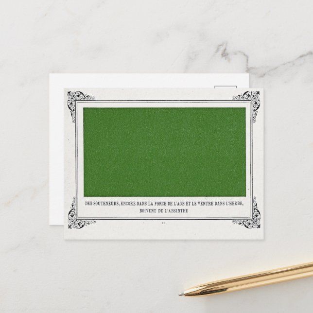 Cartão Postal Alphonse Allais, April Fools, Green, Abstrato Art (Frente/Verso In Situ)