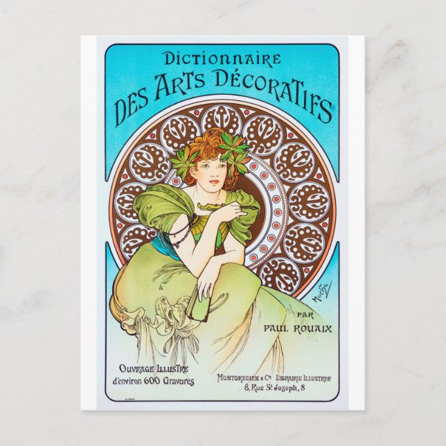 Cartão Postal Alphonse Mucha (Frente)