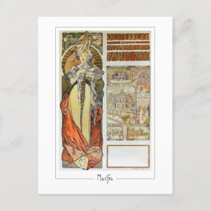 Cartão Postal Alphonse Mucha #128 - Cartão-postal de arte fino