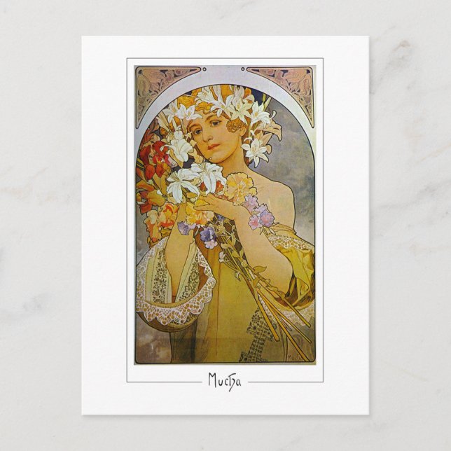 Cartão Postal Alphonse Mucha #142 - Cartão-postal de arte fino (Frente)