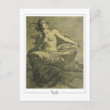 Alphonse Mucha #409 - Cartão-postal de arte fino