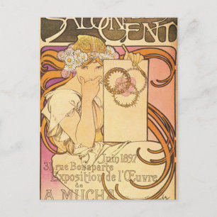 Cartão Postal Alphonse Mucha Art Deco