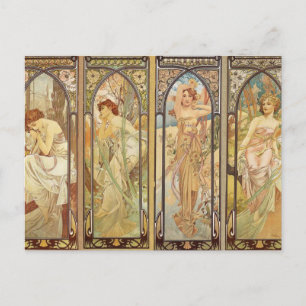 Cartão Postal Alphonse Mucha - Art Nouveau Master