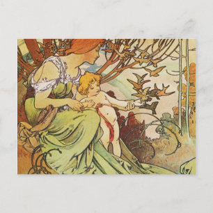 Cartão Postal Alphonse Mucha. Chocolat Masson/Mexicain 1897