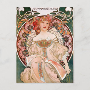 Cartão Postal Alphonse Mucha: Daydree (Rêverie)