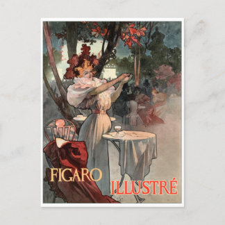 Cartão Postal Alphonse Mucha - Figaro Illustré