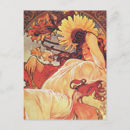 Cartão Postal Alphonse Mucha Sunflower