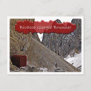 Cartão Postal alpine hut Bivacco Giorgio Brunner - Dolomi -