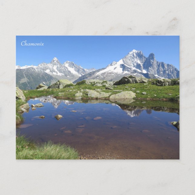 Cartão Postal Alps Franceses Chamonix (Frente)