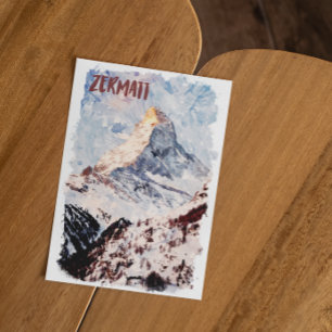 Cartão Postal Alps Incríveis da Suiça Zermatt na Suíça