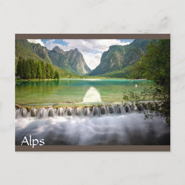 Cartão Postal Alps Itália Dolomites (Frente)