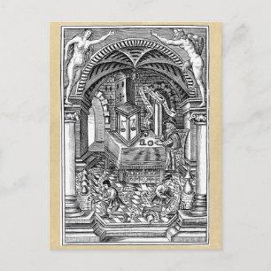 Cartão Postal Alquimia medieval e a pedra filosofal