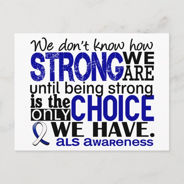 Cartão Postal ALS como somos fortes (Frente)