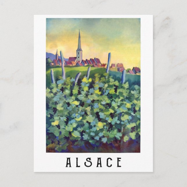 Cartão Postal Alsace, França (Frente)