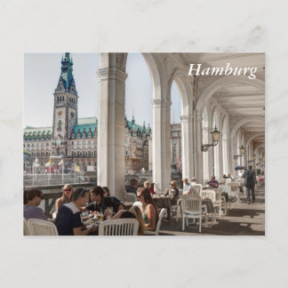 Cartão Postal Alsterarkaden, Hamburgo, Alemanha