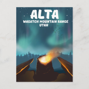 Cartão Postal Alta Cordilheira Montanhosa Wasatch Utah