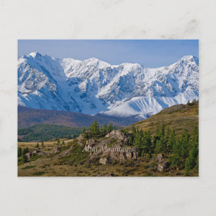 Cartão Postal Altai Mountain, fotografia cênica, rotulada,